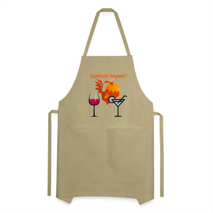 Cocktails Adjustable Apron - khaki
