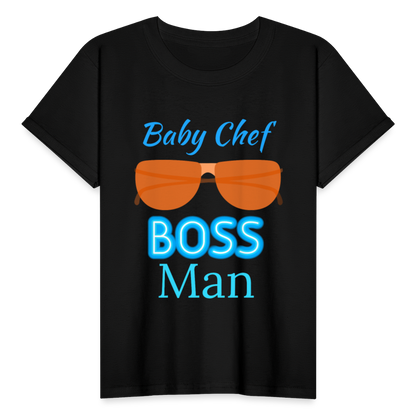 Baby Chef Boss Man Youth T-Shirt - black