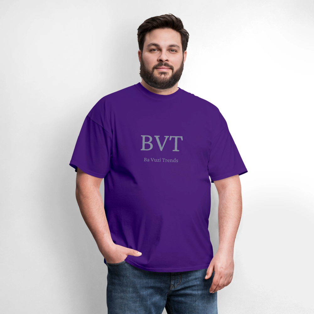 BVT Silver Metallic Unisex Tshirt - purple