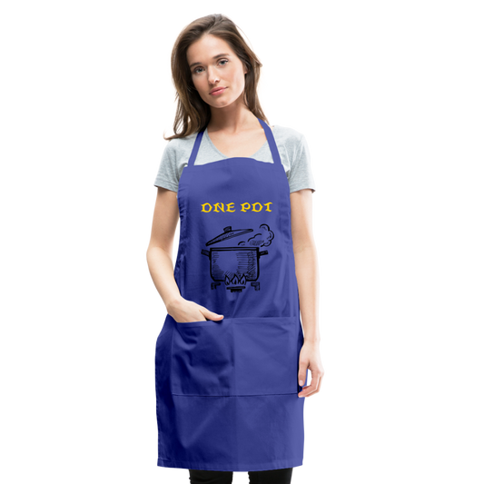 One Pot Adjustable Apron - royal blue