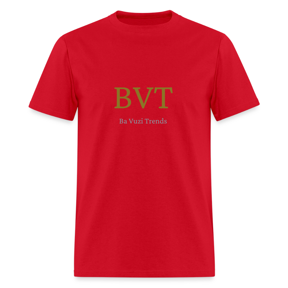 BVT Gold/Silver Metallic Logo Tshirt - red