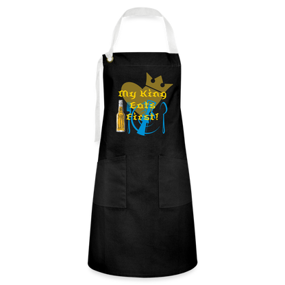 My King Artisan Apron - black/white