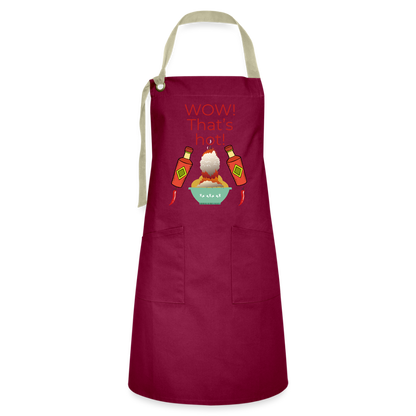 That's Hot Artisan Apron - burgundy/khaki