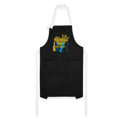 My King Artisan Apron - black/white