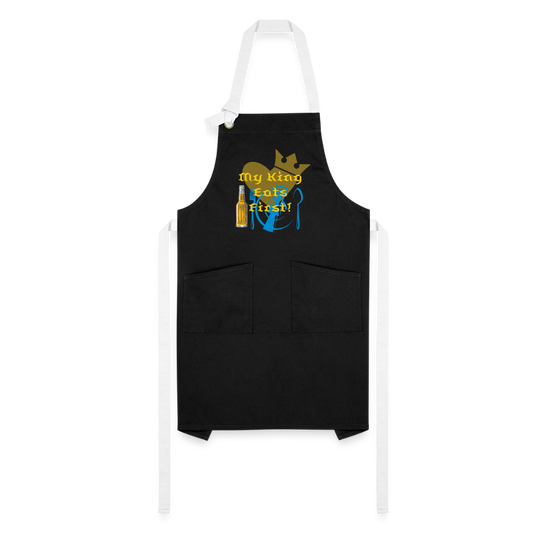 My King Artisan Apron - black/white