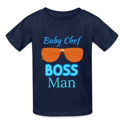 Baby Chef Boss Man Youth T-Shirt - navy