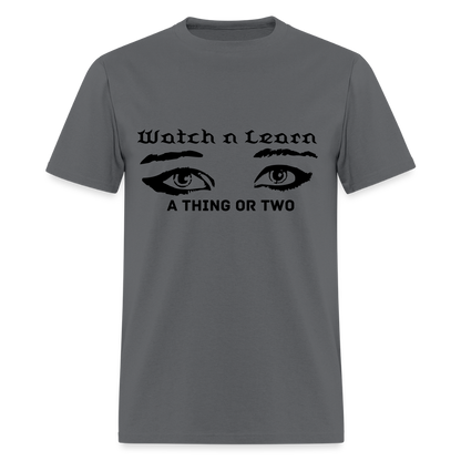 Watch n Learn T-shirt - charcoal