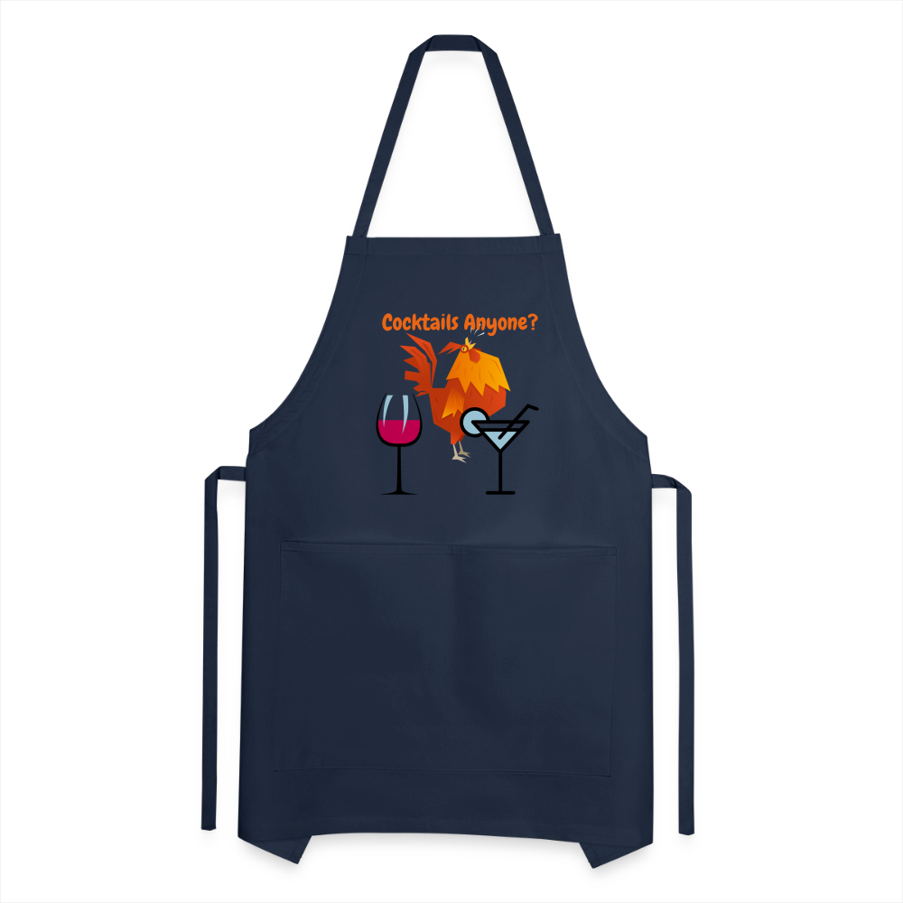 Cocktails Adjustable Apron - navy