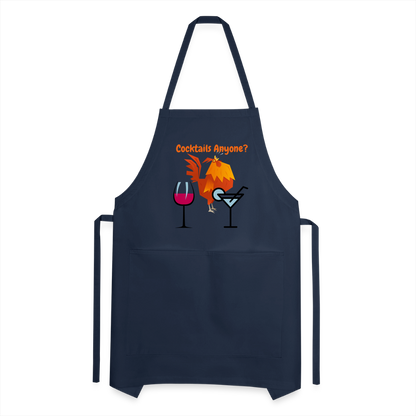 Cocktails Adjustable Apron - navy
