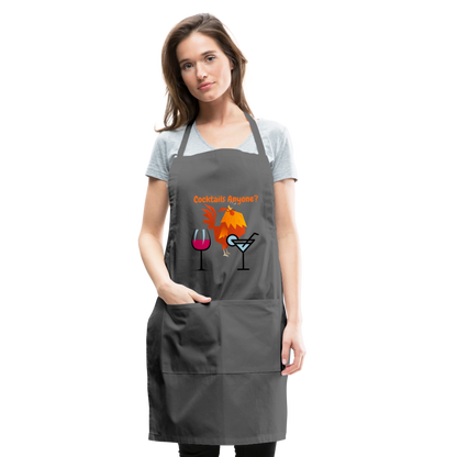 Cocktails Adjustable Apron - charcoal