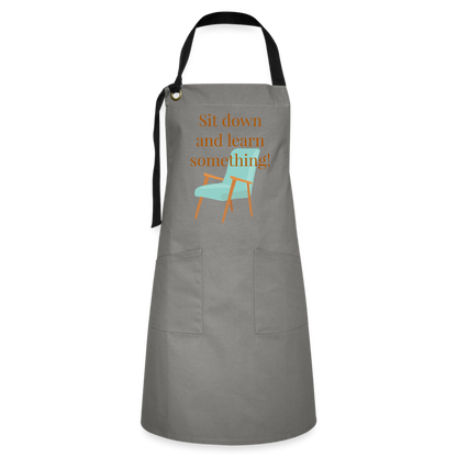 Sit Down Artisan Apron - gray/black
