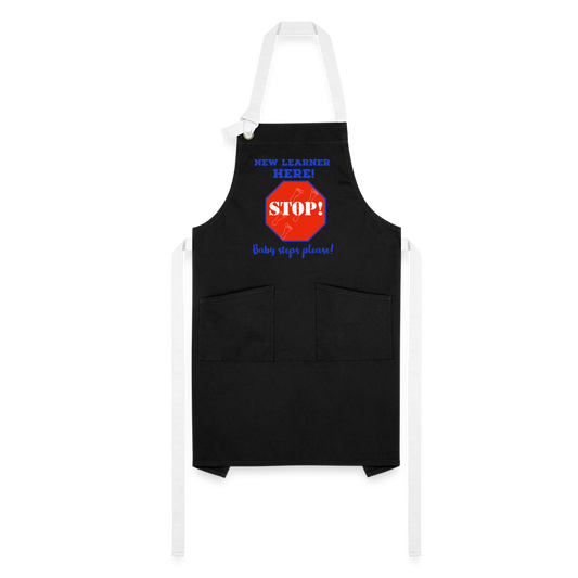 New Learner Artisan Apron - black/white