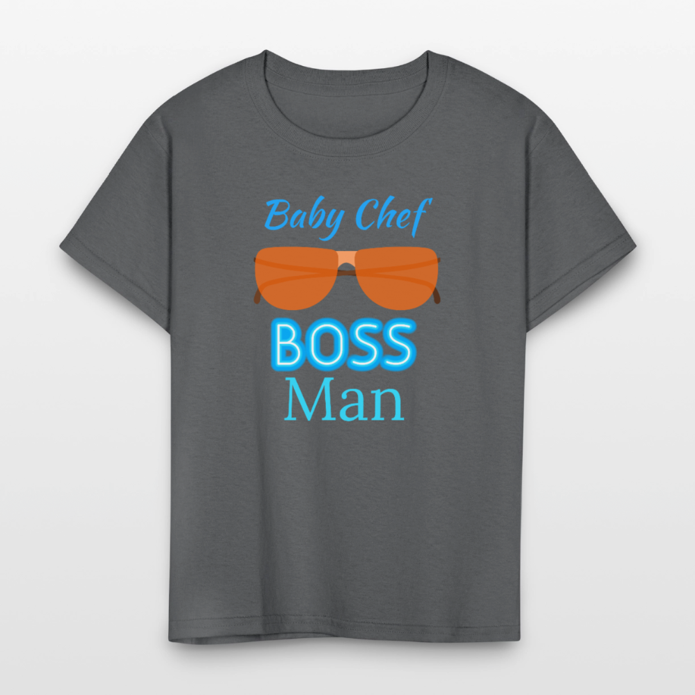 Baby Chef Boss Man Youth T-Shirt - charcoal