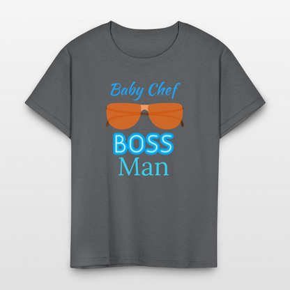 Baby Chef Boss Man Youth T-Shirt - charcoal