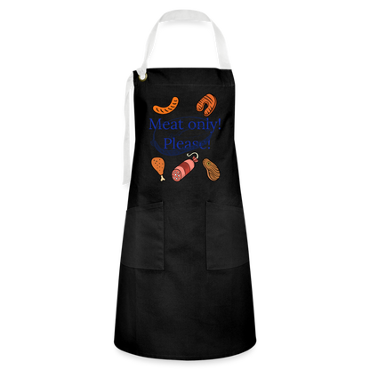 Meat Only Artisan Apron - black/white