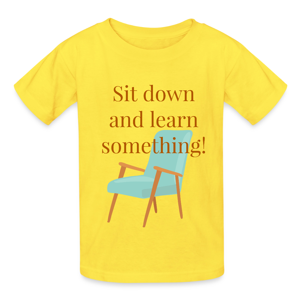 Sit Down Youth T-Shirt - yellow