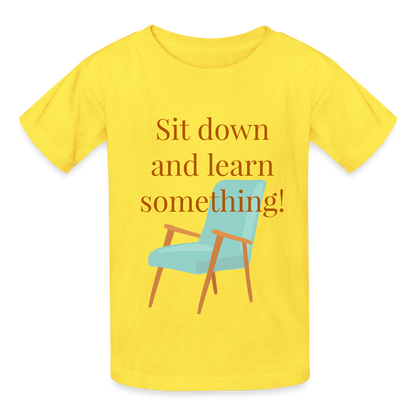 Sit Down Youth T-Shirt - yellow