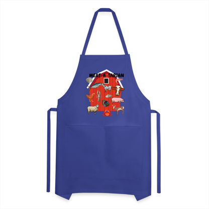 Meat-a-tarian Adjustable Apron - royal blue
