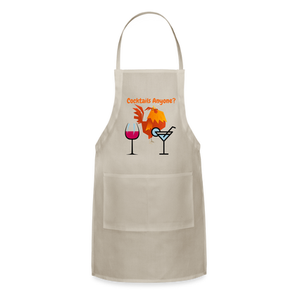 Cocktails Adjustable Apron - natural