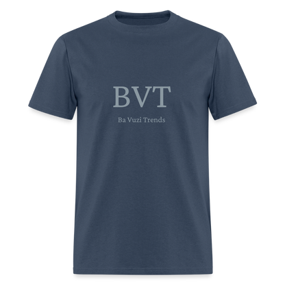 BVT Silver Metallic Unisex Tshirt -  blue dusk