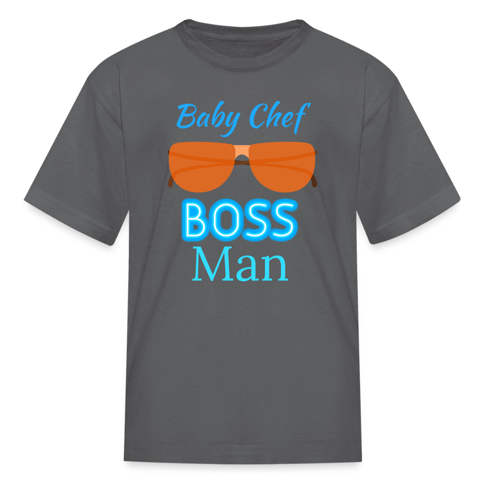 Baby Chef Boss Man Youth T-Shirt - charcoal