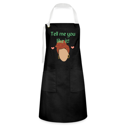 Tell Me Artisan Apron - black/white