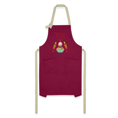 That's Hot Artisan Apron - burgundy/khaki