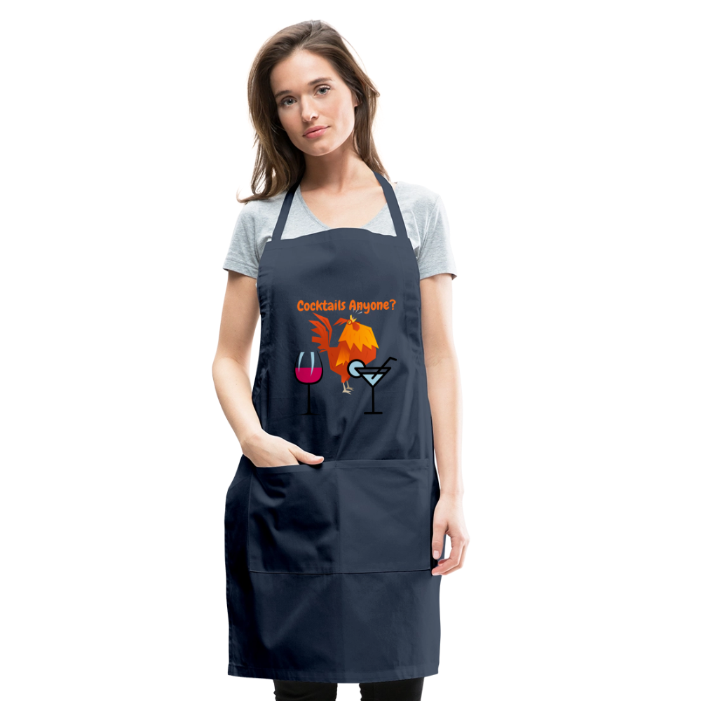 Cocktails Adjustable Apron - navy