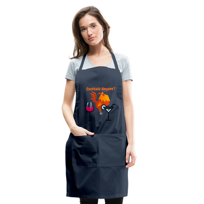 Cocktails Adjustable Apron - navy