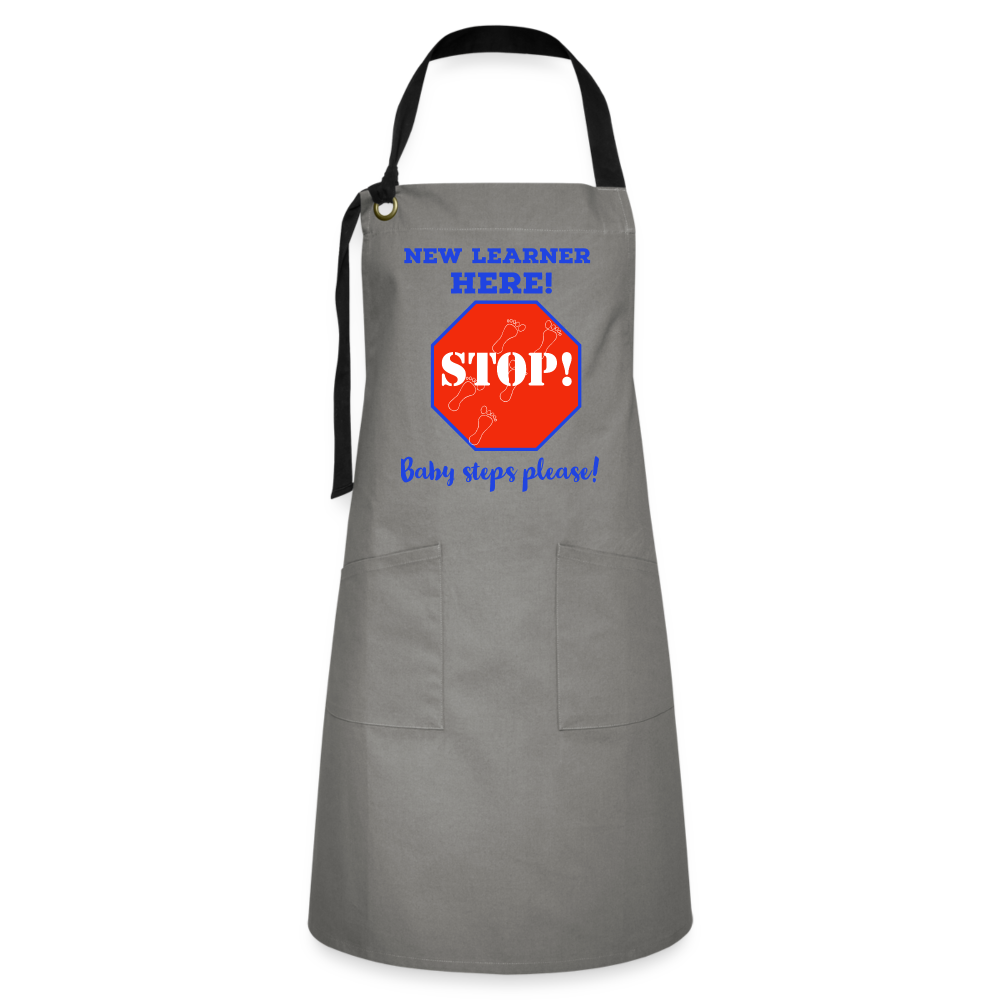 New Learner Artisan Apron - gray/black