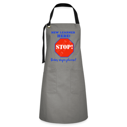 New Learner Artisan Apron - gray/black