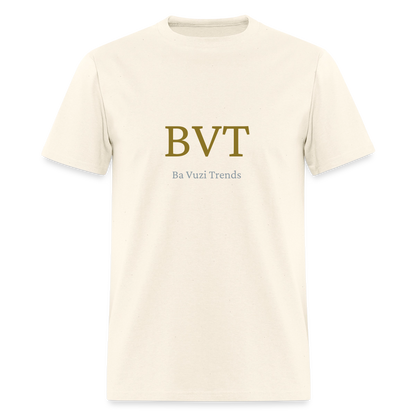 BVT Gold/Silver Metallic Logo Tshirt - sweet cream heather