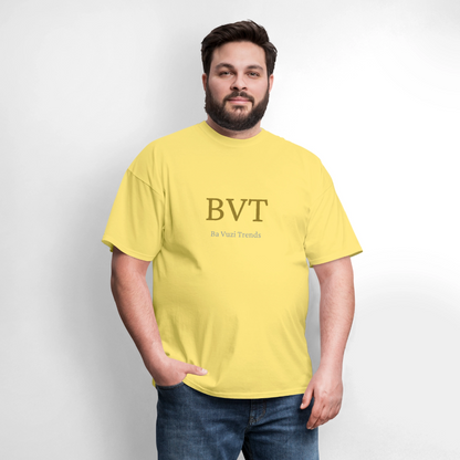 BVT Gold/Silver Metallic Logo Tshirt - cornsilk