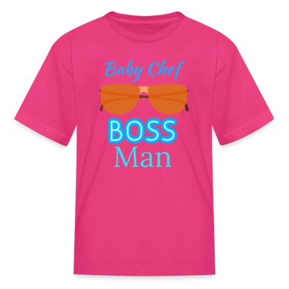 Baby Chef Boss Man Youth T-Shirt - fuchsia