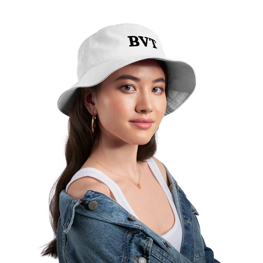 BVT Monogram Bucket Hat - Bright - white
