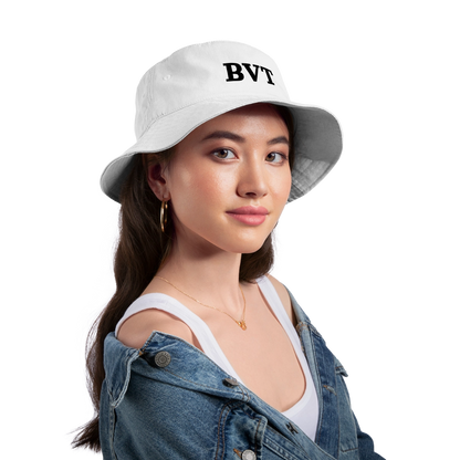 BVT Monogram Bucket Hat - Bright - white