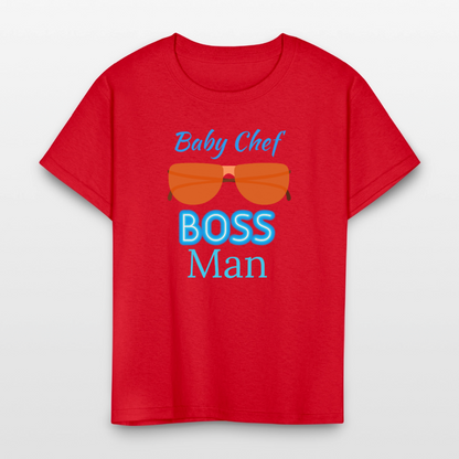 Baby Chef Boss Man Youth T-Shirt - red