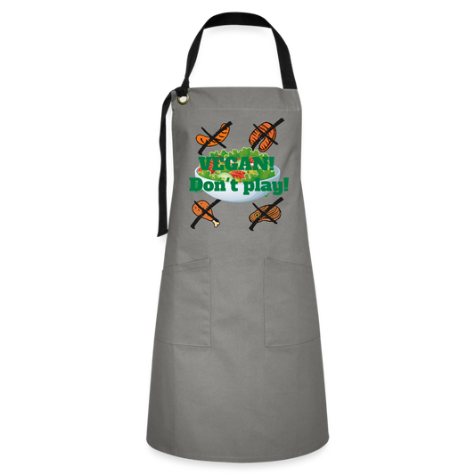 Vegan Artisan Apron - gray/black