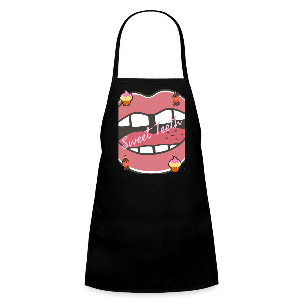 Sweet Teeth Kids' Apron - black