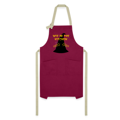 Wiz Artisan Apron - burgundy/khaki