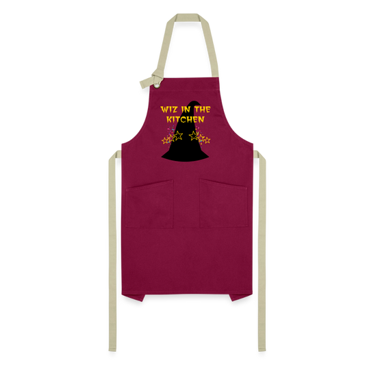 Wiz Artisan Apron - burgundy/khaki