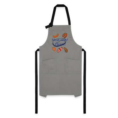 Meat Only Artisan Apron - gray/black