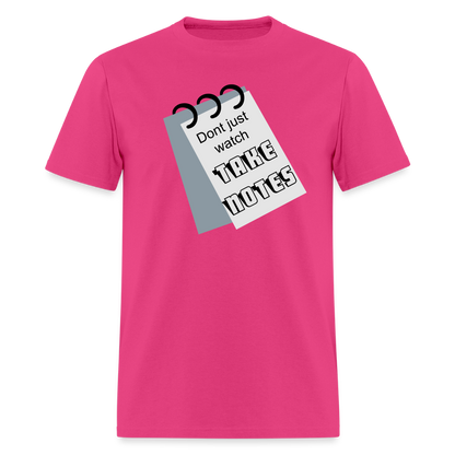 Take Notes T-shirt - fuchsia