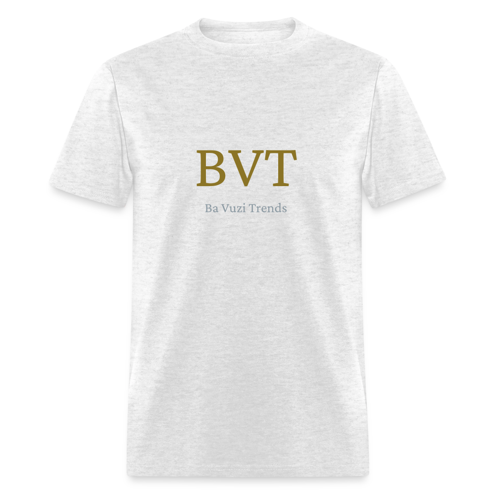BVT Gold/Silver Metallic Logo Tshirt - light heather gray