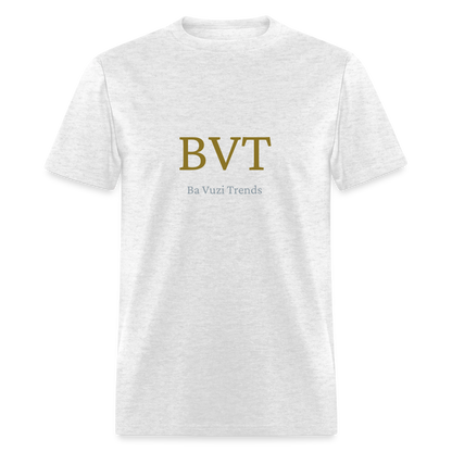 BVT Gold/Silver Metallic Logo Tshirt - light heather gray