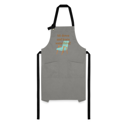 Sit Down Artisan Apron - gray/black