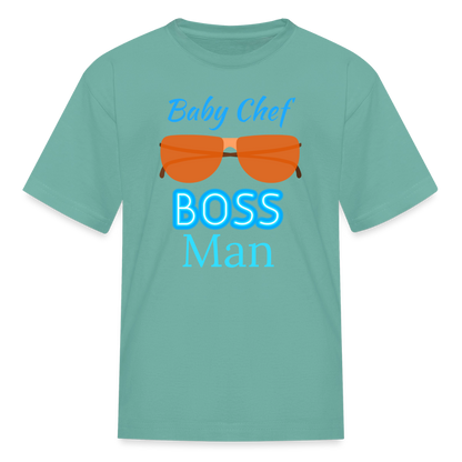 Baby Chef Boss Man Youth T-Shirt - aquatic