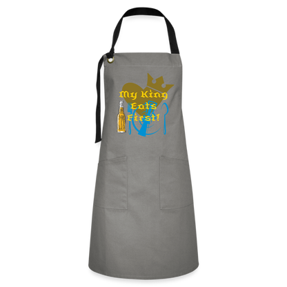 My King Artisan Apron - gray/black