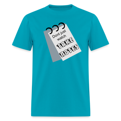 Take Notes T-shirt - turquoise