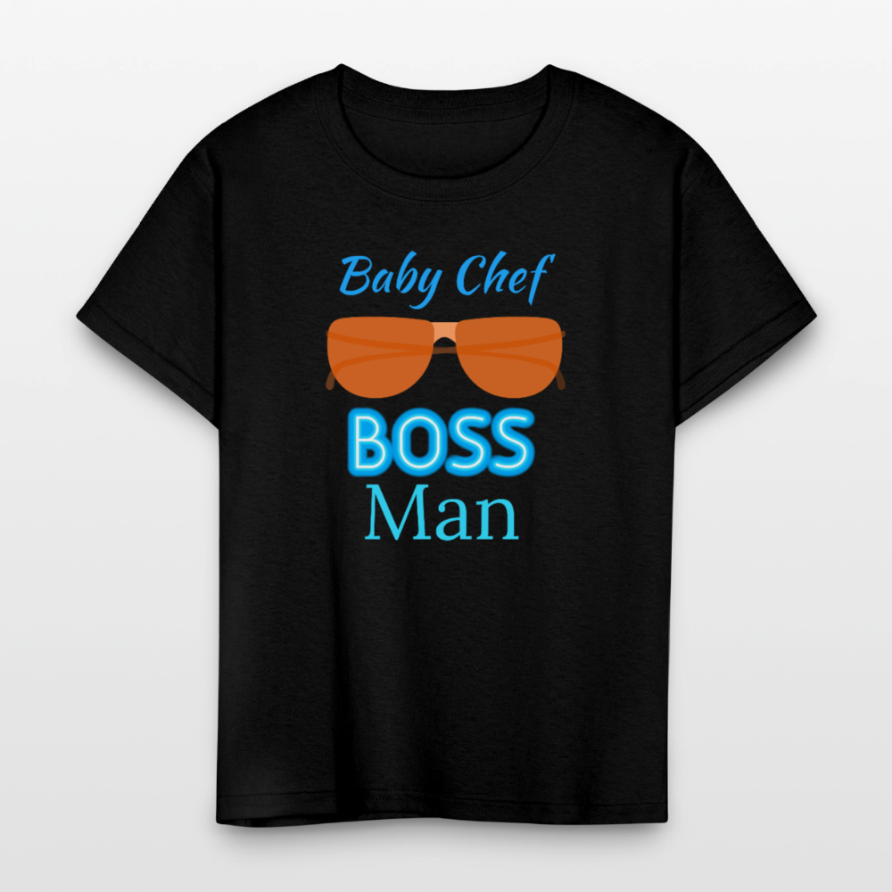 Baby Chef Boss Man Youth T-Shirt - black